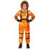 Fantasia de astronauta laranja para missão espacial, tamanho infantil unissex
