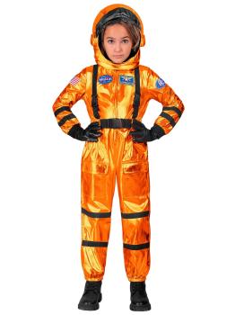 Fantasia de Astronauta para Missão Espacial Laranja Unissex Infantil