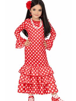 Traje de dançarina de flamenco espanhola para meninas
