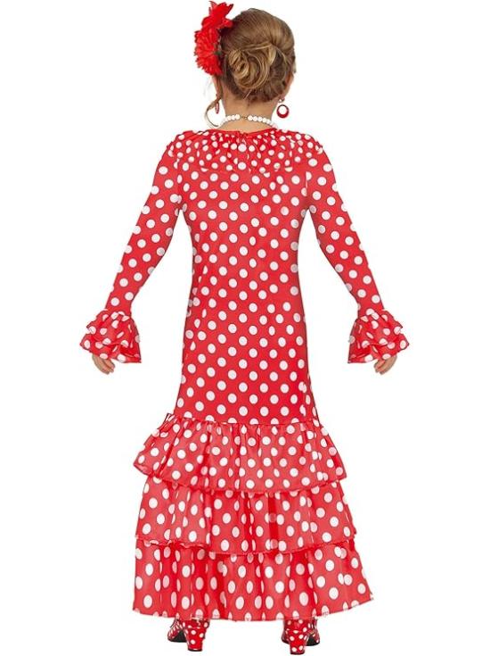 Traje de dançarina de flamenco espanhola para meninas