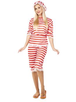 Traje de banho feminino adulto estilo anos 1920