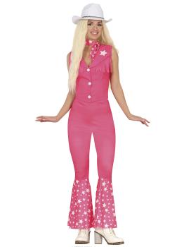 Fato de Barbie Cowgirl Rosa para Mulher