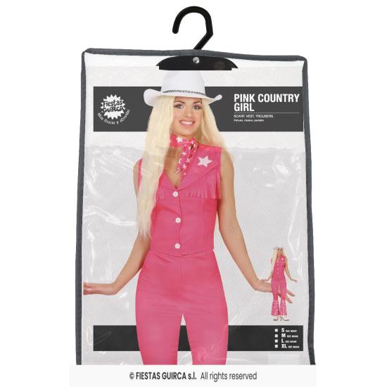 Fato de Barbie Cowgirl Rosa para Mulher
