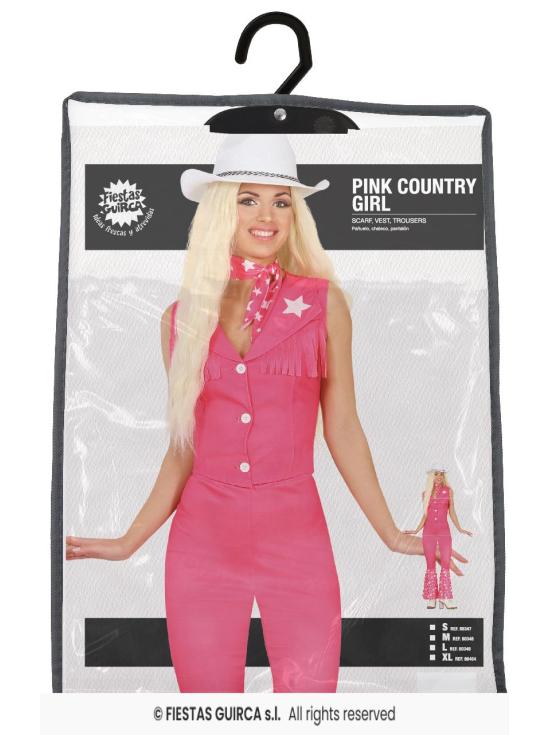Fato de Barbie Cowgirl Rosa para Mulher