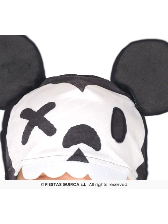 Fantasia de bebê esqueleto do Mickey Mouse com chapéu e macacão