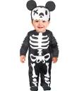 Fantasia de bebê esqueleto do Mickey Mouse com chapéu e macacão