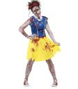Fantasia de menina zumbi branca de neve