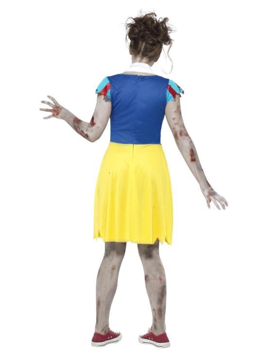 Fantasia de menina zumbi branca de neve