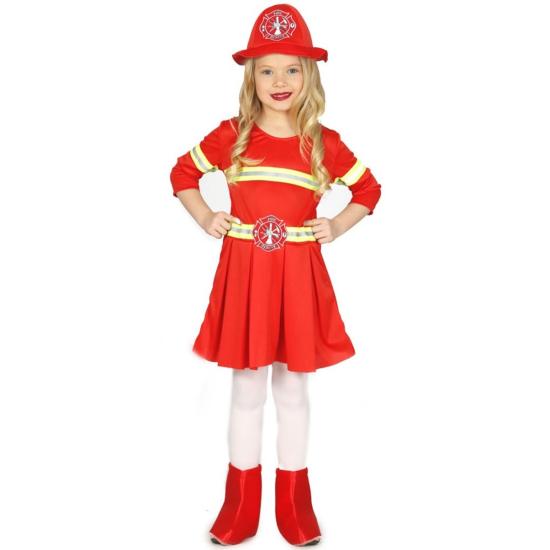 Disfraz de Bombera Alegre niña Disfraz de Bombera Alegre niña