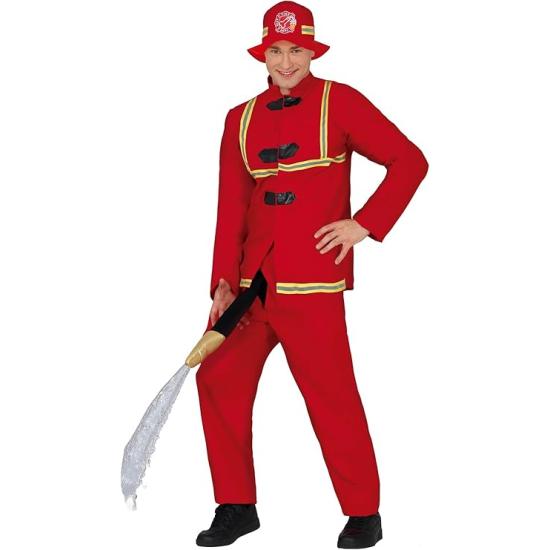 Fantasia de bombeiro adulto com mangueira