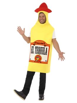 Fato de garrafa de tequila para adulto