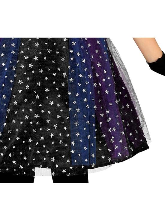 Fantasia de Bruxa Estrela Brilhante para Meninas (Chapéu + Vestido)