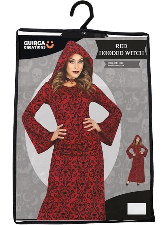 Fantasia de Bruxa Mística Chapeuzinho Vermelho para Mulheres