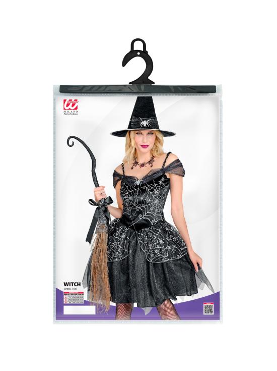 Fantasia de Bruxa Feminina (Vestido e Chapéu)