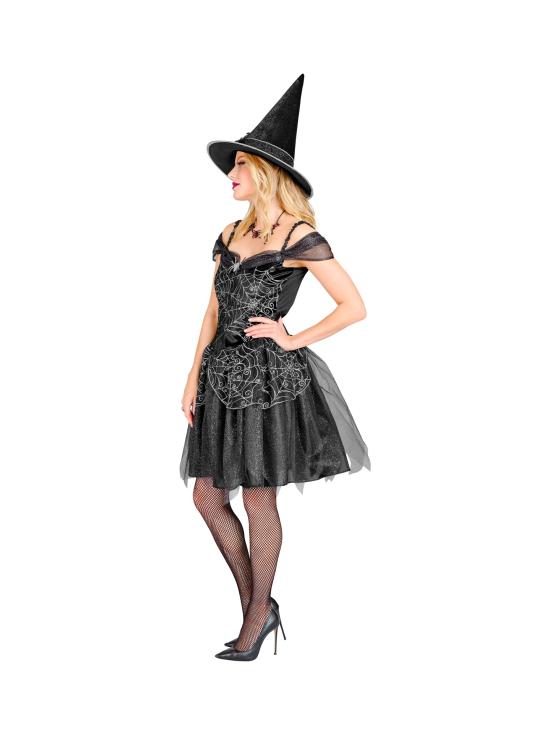 Fantasia de Bruxa Feminina (Vestido e Chapéu)