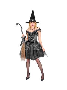 Fantasia de Bruxa Feminina (Vestido e Chapéu)