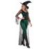 Fantasia sexy de bruxa verde para mulheres adultas