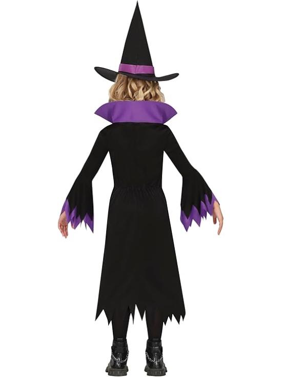 Fantasia de Bruxa Roxa para Meninas com Chapéu
