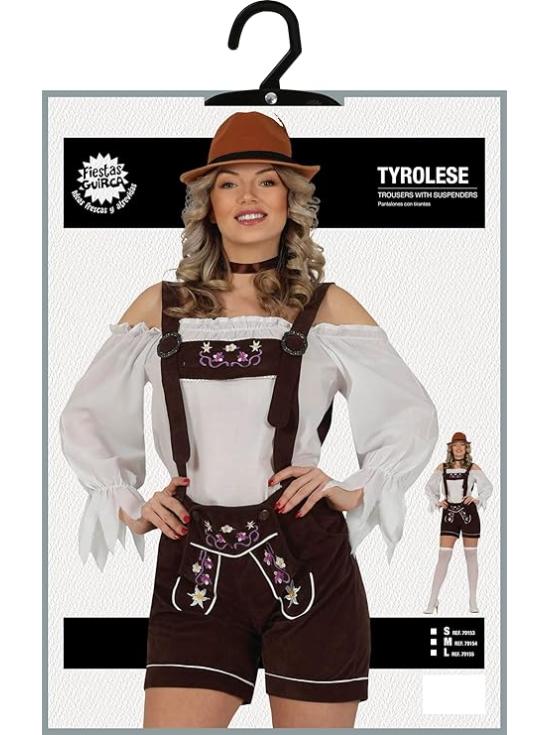 Traje bávaro com calças premium para mulheres