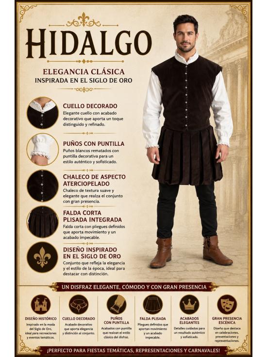 Disfarce de Fidalgo para Adulto
