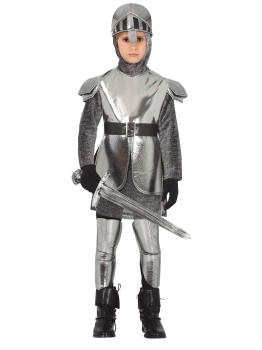 Fato de cavaleiro medieval com armadura para criança