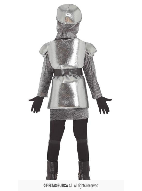 Fato de cavaleiro medieval com armadura para criança