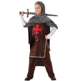 Fato de cavaleiro das cruzadas medievais para criança