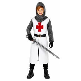 Fantasia de Cavaleiro Templário para Meninos, Cruzado Medieval, Carnaval
