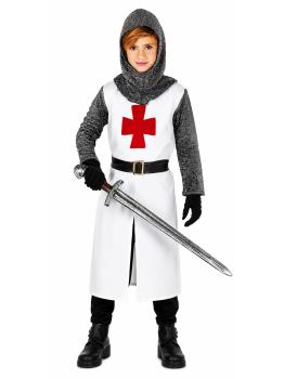 Fantasia de Cavaleiro Templário para Meninos, Cruzado Medieval, Carnaval