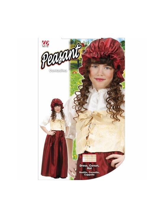 Fato de estalajadeiro medieval ou camponês para menina