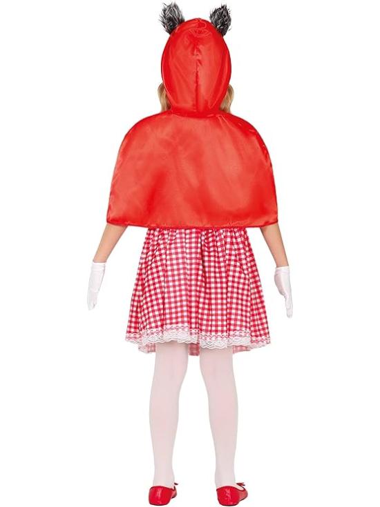Fantasia de Chapeuzinho Vermelho para Crianças – Vestido, Capa e Avental