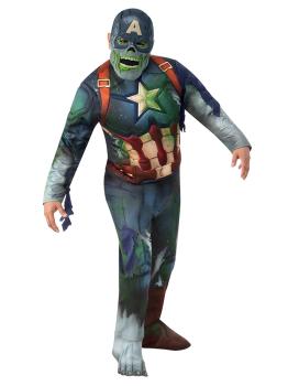 Fantasia de Capitão América Zumbi para Homens