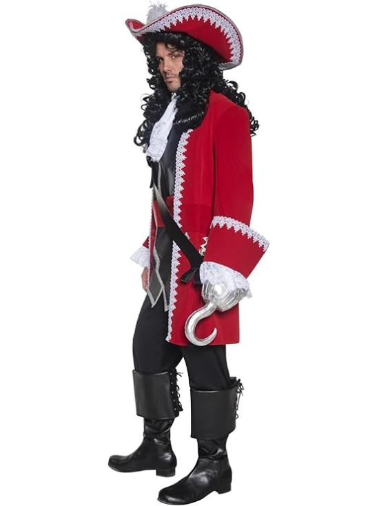 Fantasia de luxo do Capitão Gancho para homens