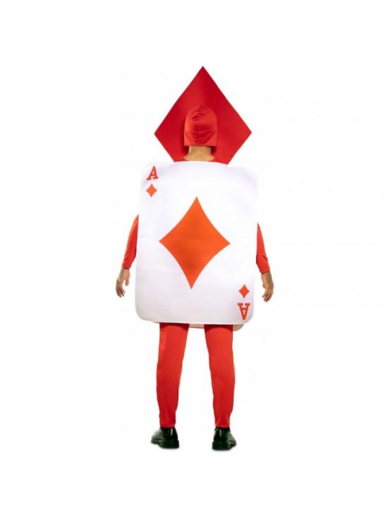 Fato de cartão Alice Ace of Diamonds para adulto