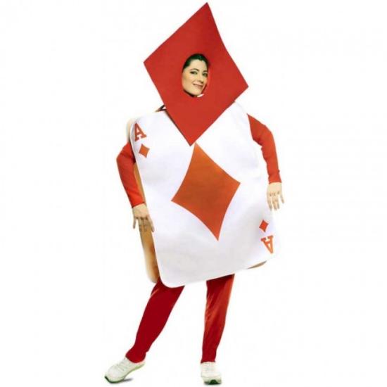 Fato de cartão Alice Ace of Diamonds para adulto