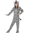 Fato de zebra da selva tamanho criança
