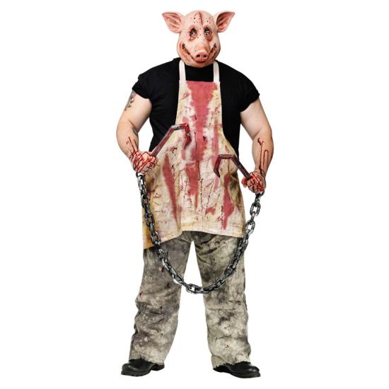 Fantasia de porco açougueiro para adultos