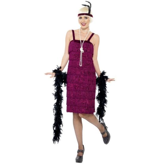 Disfraz de Charlestón Granate  mujer