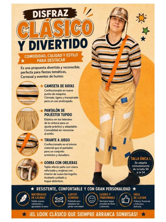 Disfarce de Chaves 8 para Adulto