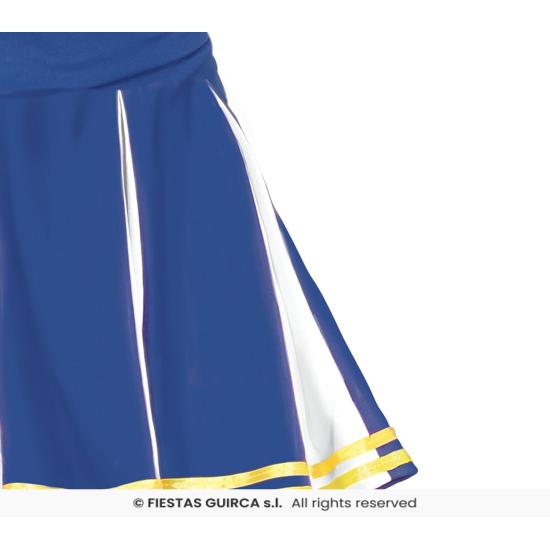 Fato de líder de torcida azul para adulto