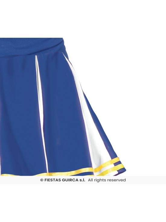 Fato de líder de torcida azul para adulto