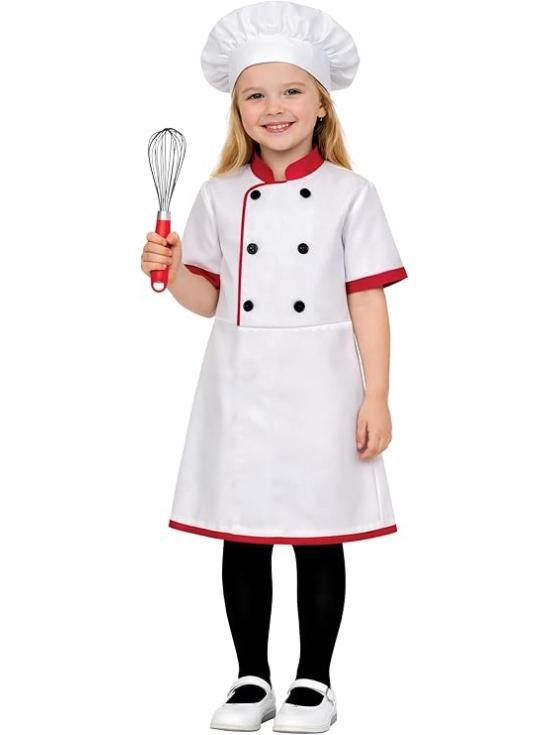 Fantasia de Chef Infantil para Meninas