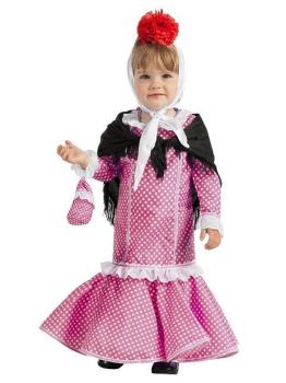 Fato de chulapa rosa para bebé