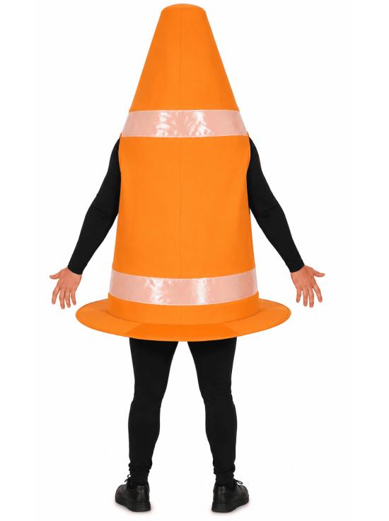 Fantasia de cone de trânsito para homens adultos