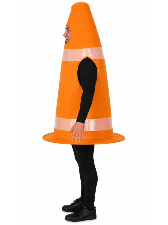 Fantasia de cone de trânsito para homens adultos