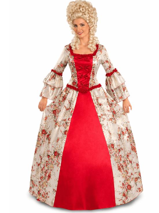 Fantasia sexy de cortesã rosa da época para adultos.