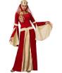 Fato de senhora medieval vermelho para mulher