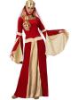 Fato de senhora medieval vermelho para mulher