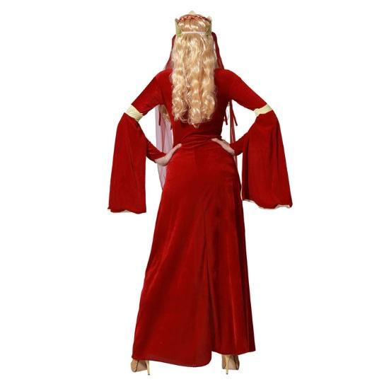 Fato de senhora medieval vermelho para mulher Fato de senhora medieval vermelho para mulher