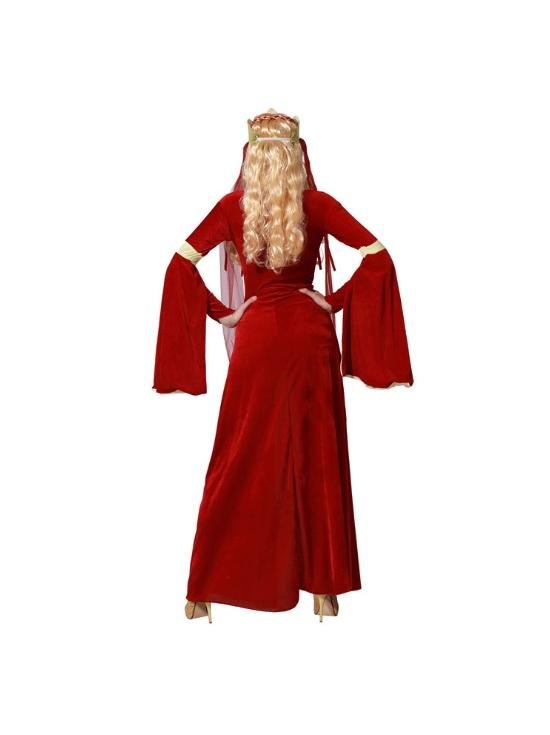 Fato de senhora medieval vermelho para mulher